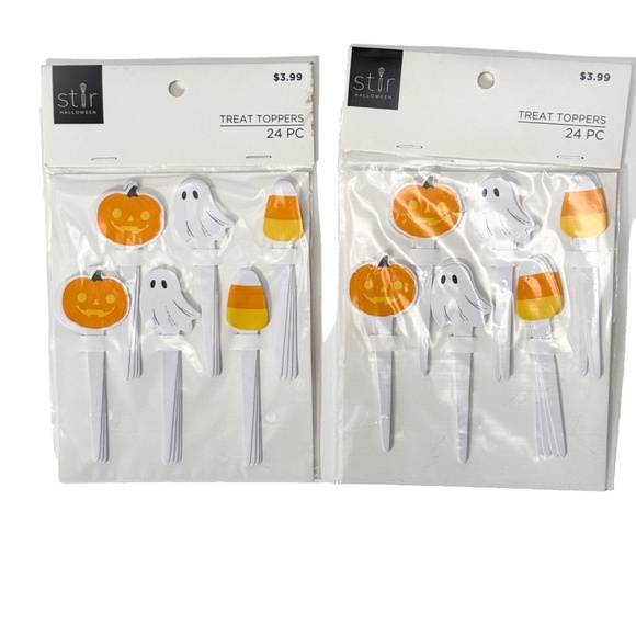 🎃🧁 2 Packs Stir Halloween Treat Toppers 48-Piece Total Party Cupcakes Dessert - Picture 5 of 5